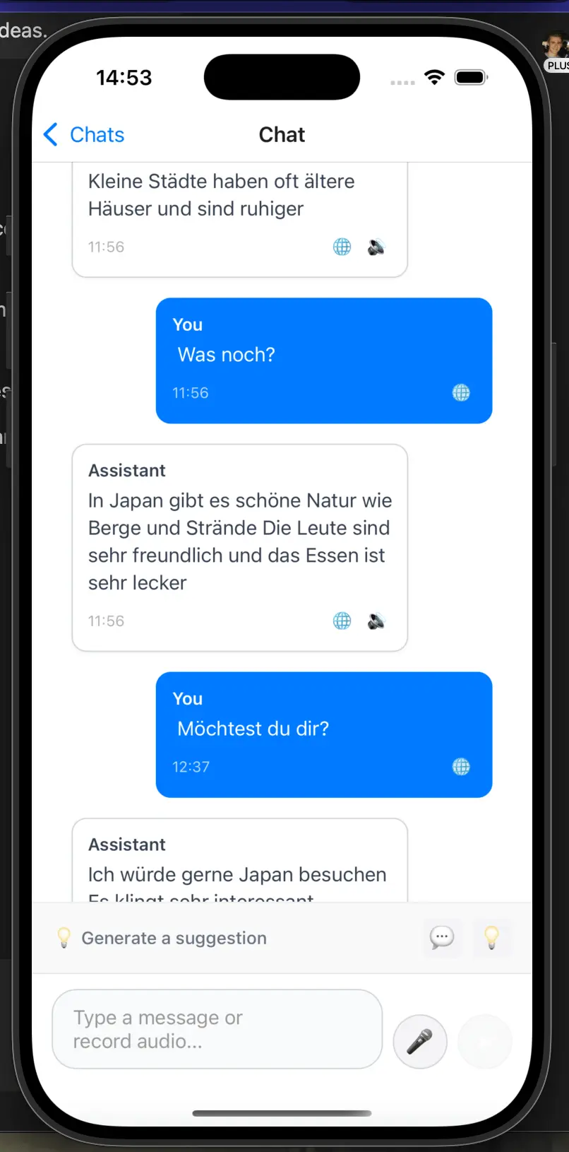 Langchats V2 - Screen 3